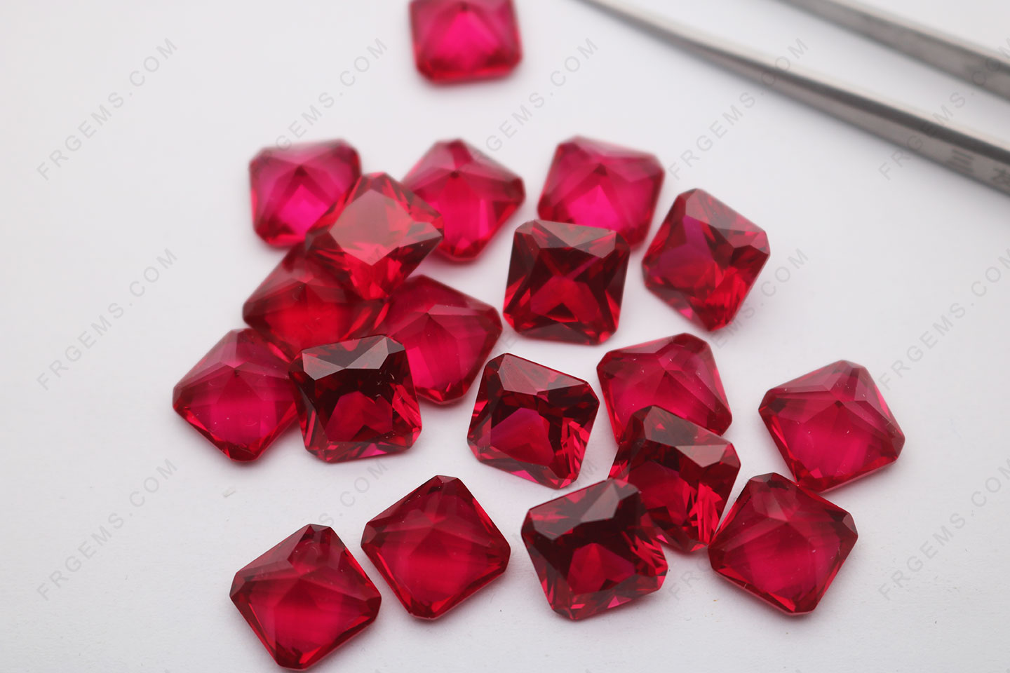 Synthetic Ruby Red 5# Color Corundum Octagon Radiant faceted cut 11x11mm Loose gemstones