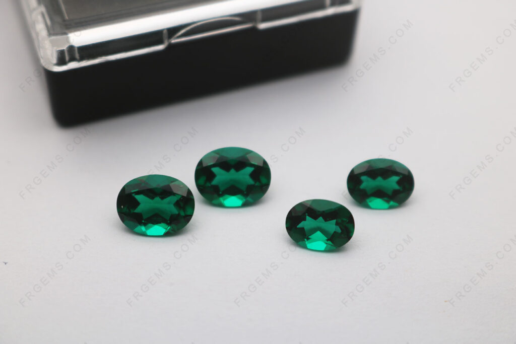 Wholesale-Hydrothermal-Lab-Emerald-Zambia-Green-color-Oval-faceted-9x7mm-and-8x6mm-Loose-Gemstones-IMG_7690