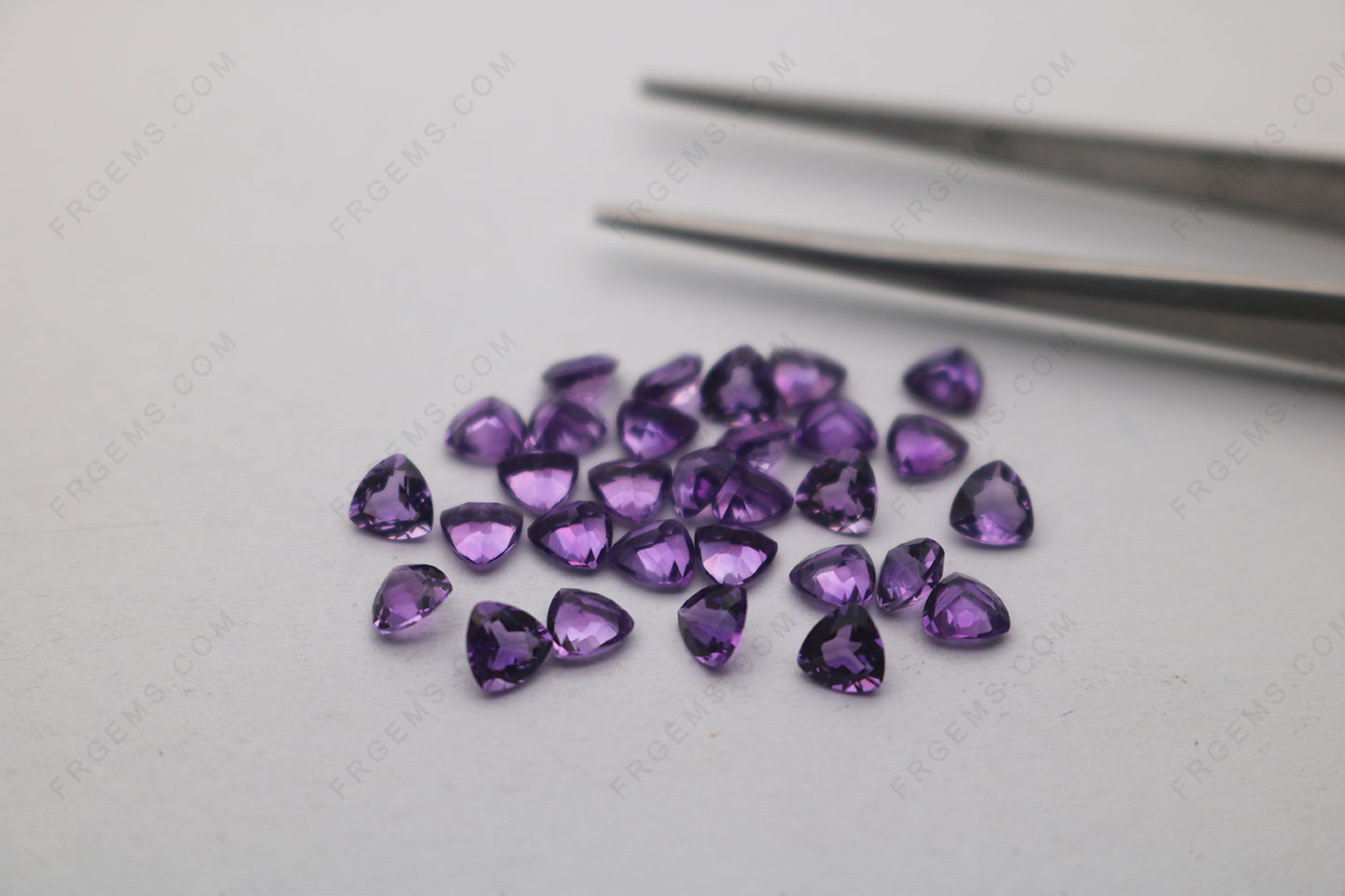 Wholesale Natural Genuine South Africa Amethyst Trillion Shape Faceted cut 4x4mm loose gemstones
