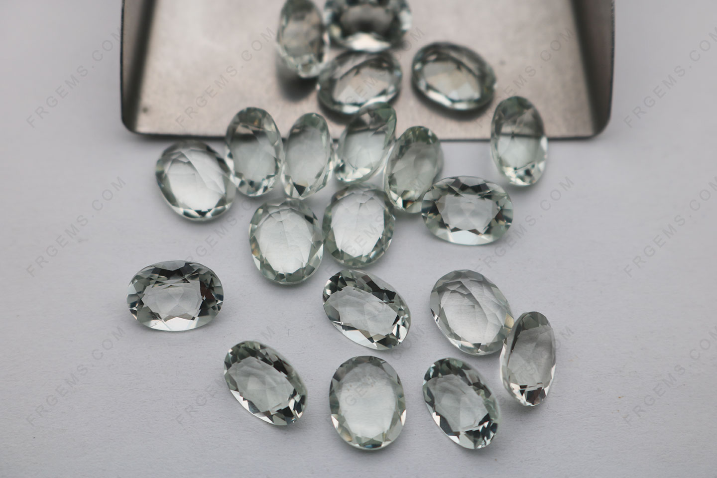 Wholesale Natural Genuine green amethyst prasiolite Oval Shape faceted 9x7mm loose gemstones From China