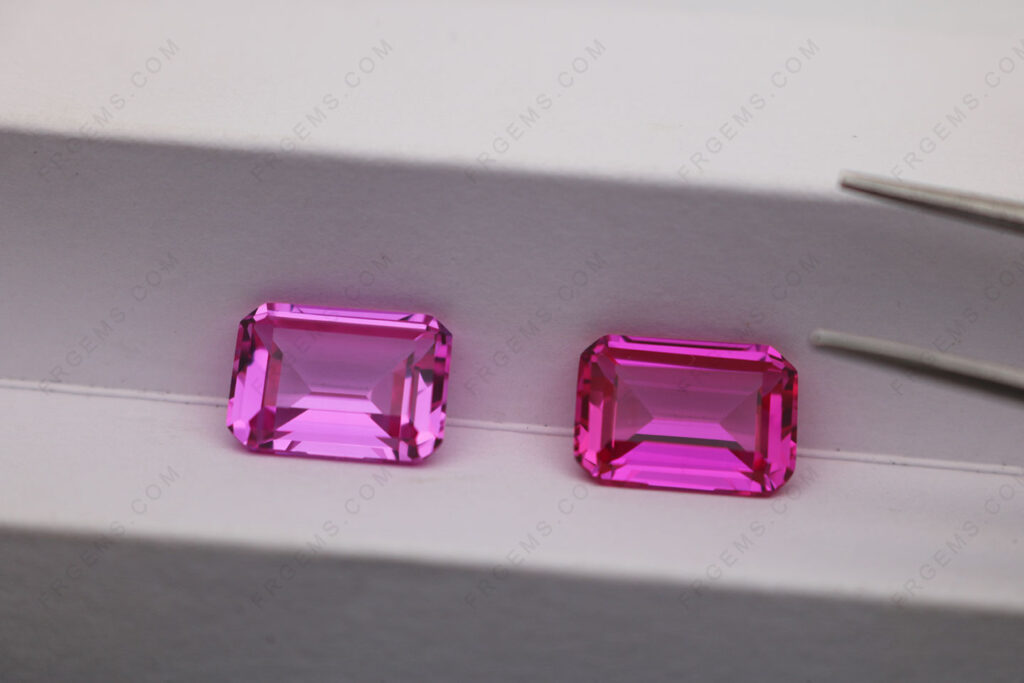 Wholesale-Synthetic-Pink-Sapphire-Corundum-2#-VS-3#Color-Emerald-Cut-14x10mm-loose-gemstones-from-China-IMG_7836