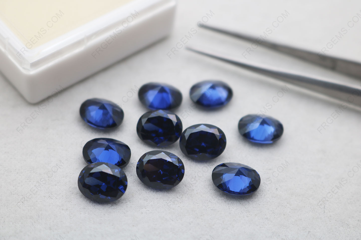 Bulk wholesale Loose Cubic Zirconia Tanzanite Dark Color Oval Shape 10x8mm Loose Gemstones from China