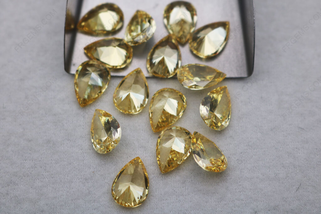 5A-Best-quality-Canary-Yellow-Color-Medium-shade-Loose-Cubic-Zirconia-Pear-Shape-Faceted-Cut-13x9mm-Gemstones-IMG_8017