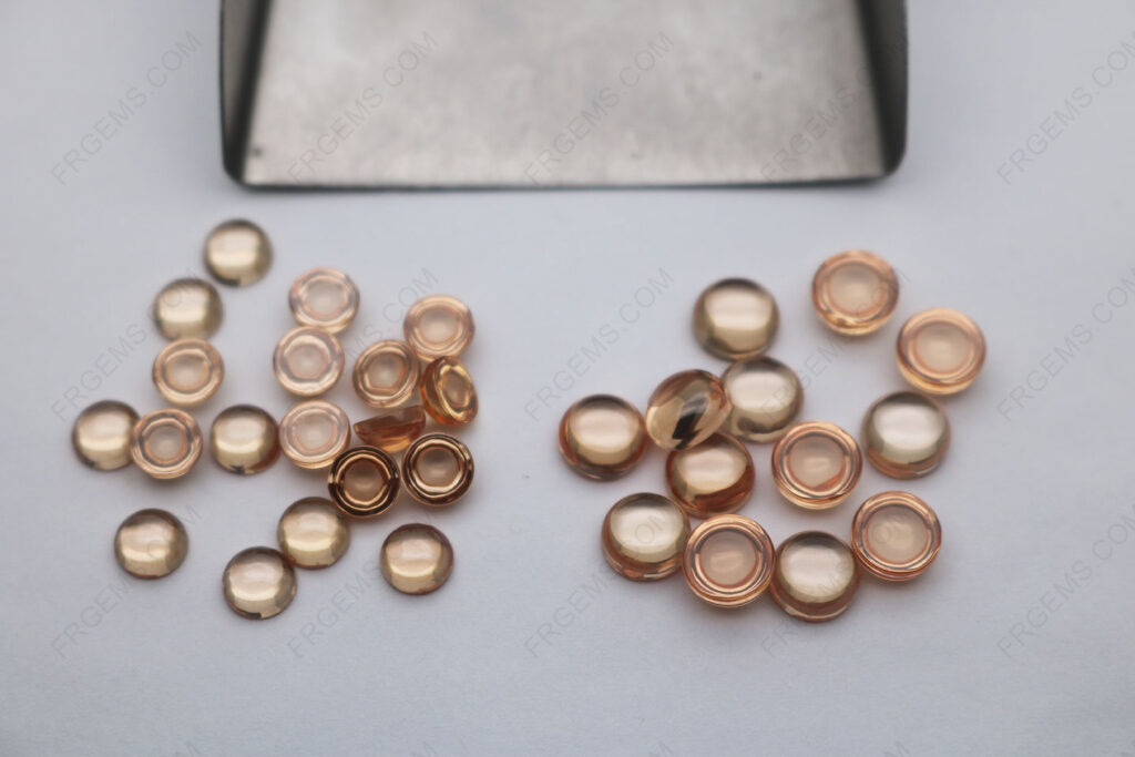 Cubic-Zirconia-Champagne-Color-Medium-shade-Round-Cabochon-5mm-6mm-loose-Gemstones-Wholesale-China-IMG_7974