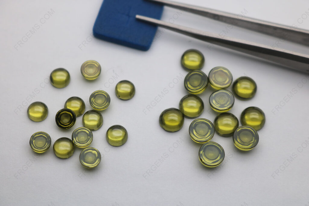 Cubic-Zirconia-Peridot-Color-Light-shade-Round-Cabochon-5mm-6mm-loose-Gemstones-Wholesale-China-IMG_7992