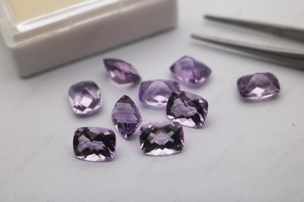 Natural-Rose-de-france-amethyst-Color-Elongated-Cushion-shaped-Checkerboard-9x7mm-gemstones-Supplier-IMG_8068