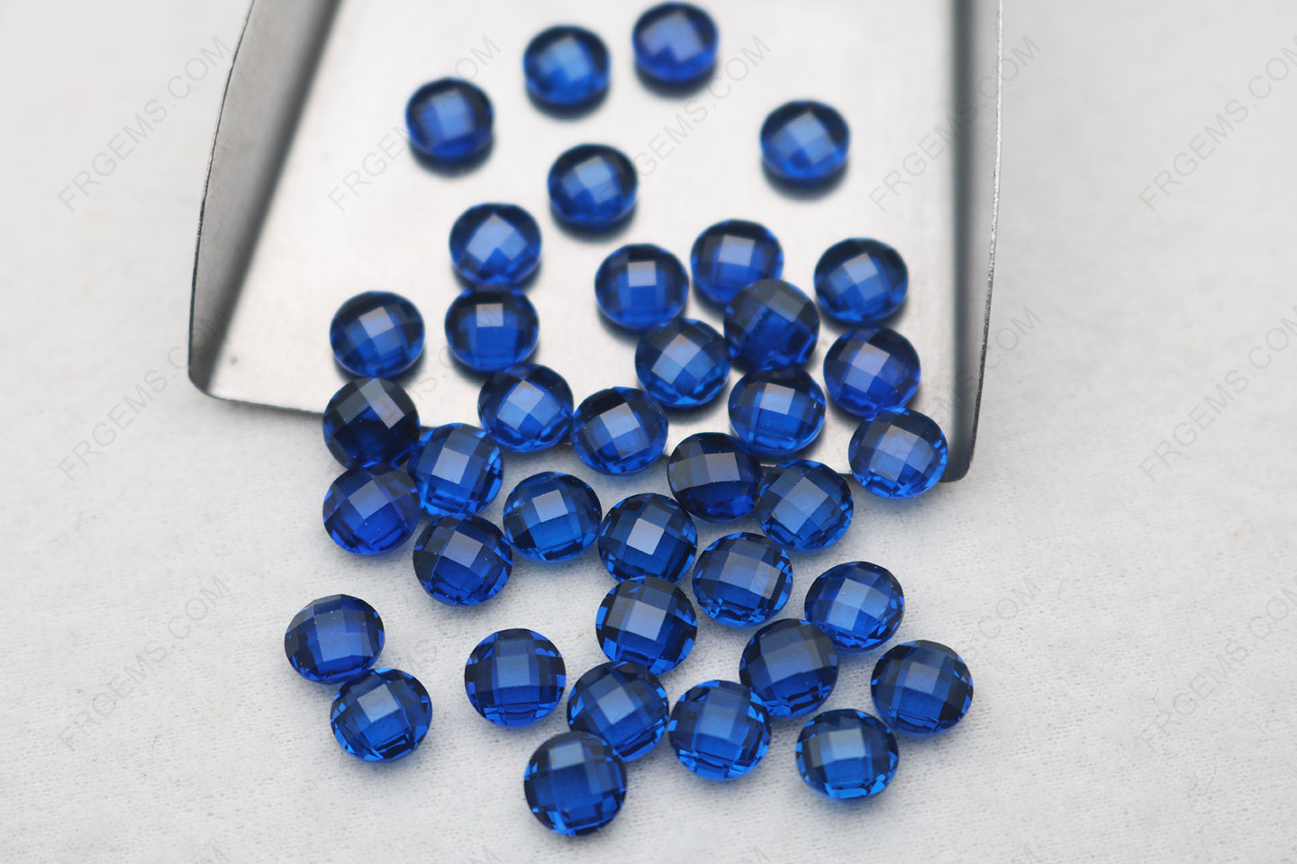 Loose Spinel Sapphire Blue #113 Round Double Checkerboard Side faceted 6mm gemstones wholesale