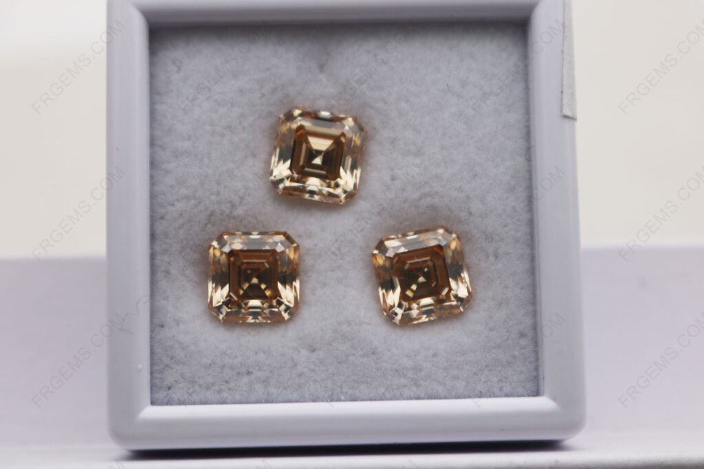 Best-Quality-Moissanite-Champagne-Color-Asscher-cut-8X8mm-gemstones-bulk-Wholesale-IMG_8187