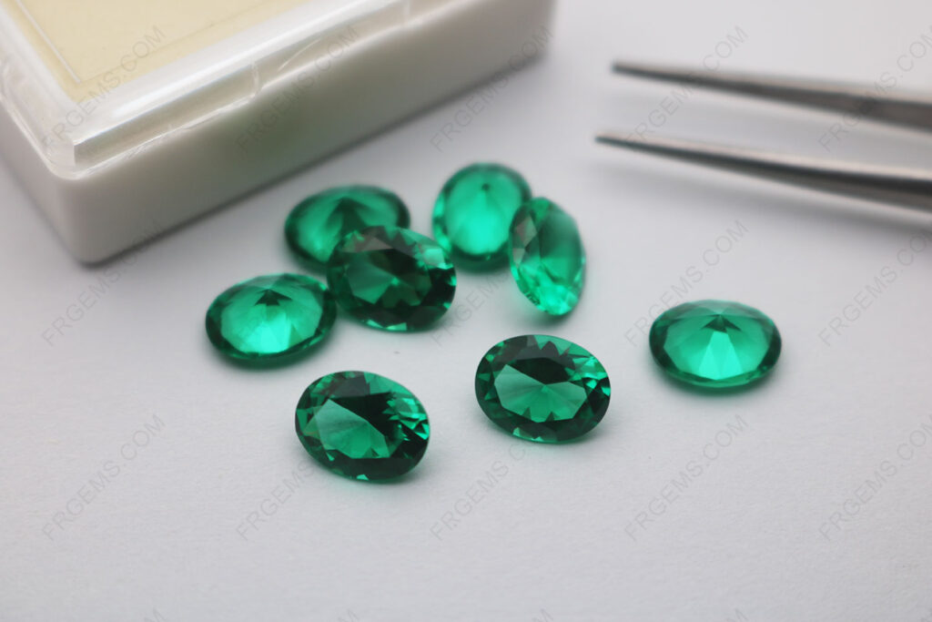 Bulk-wholesale-Nano-Emerald-green-light-color-114#-Oval-shape-faceted-7x9mm-loose-gemstones-China-IMG_8345