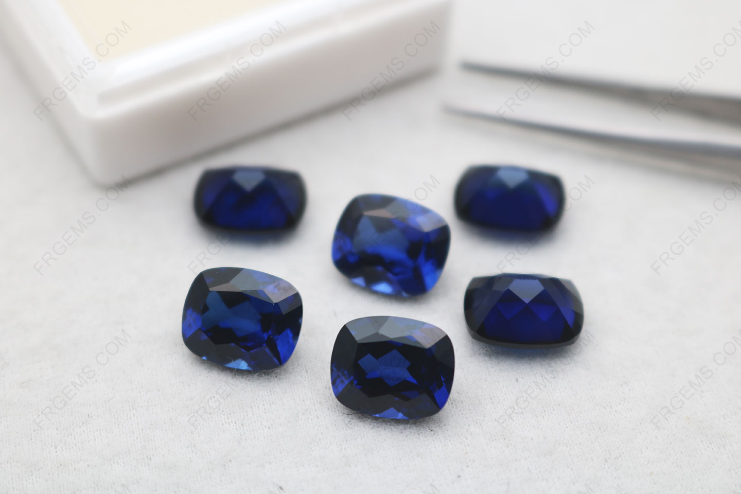Corundum Blue sapphire 34# color Elongated cushion shape faceted cut 11x9mm gemstones