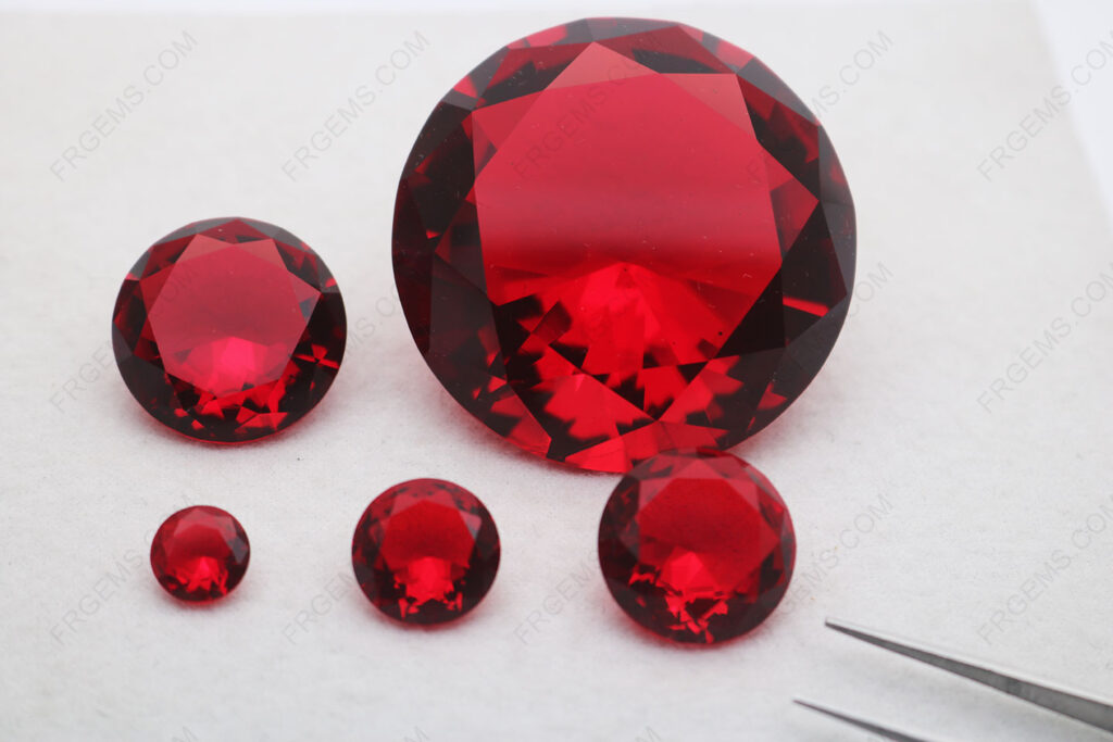 Glass-Red-Color-BR105#-Large-size-Round-shape-faceted-cut-Loose-gemstones-Wholesale-IMG_8239