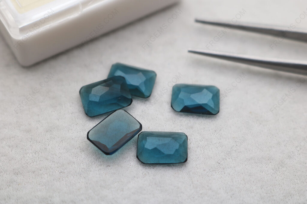 London-Blue-Dark-#48-Nanosital-Color-Octagon-Shape-flat-bottom-irregular-Checkerboard-top-10x7mm-loose-gemtones-IMG_8316