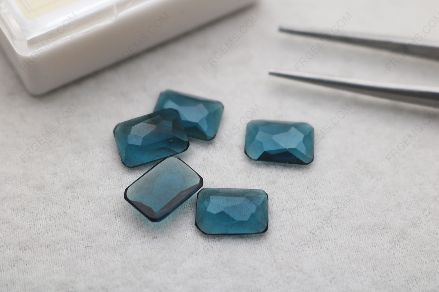 London-Blue-Dark-#48-Nanosital-Color-Octagon-Shape-flat-bottom-irregular-Checkerboard-top-10x7mm-loose-gemtones-IMG_8316