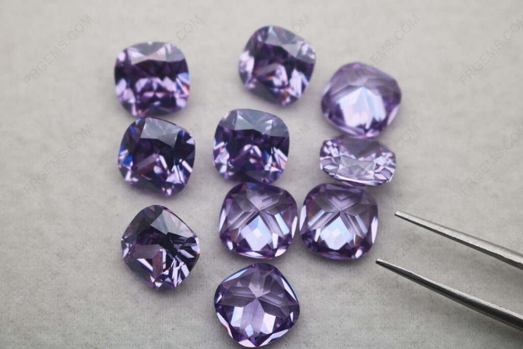 Loose-Cubic-Zirconia-Lavender-Color-Cushion-faceted-12x12mm-gemstones-bulk-wholesale-at-cheap-price-IMG_8376