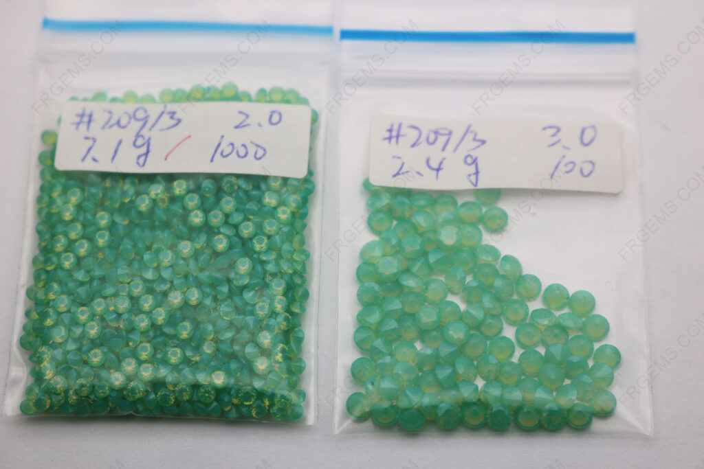 Loose-Nano-Crystal-Chyrsoprase-Green-color-#209:3-Round-faceted-2mm-and-3mm-Gemstones-Wholesale-IMG_8162