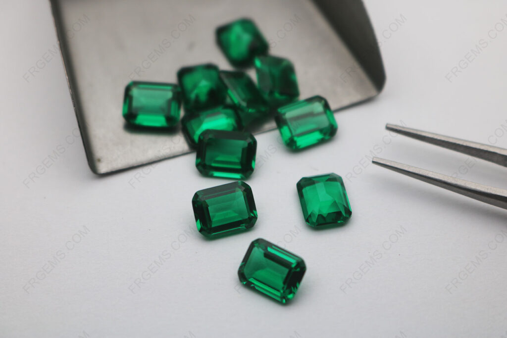 Nano-Crystal-Emerald-green-light-color-113#-Octagon-shape-Emerald-Cut-7x9mm-loose-gemstones-IMG_8338