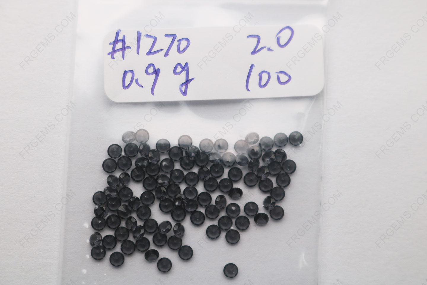 Nano Crystal Gray Dark Color 1270# Round Shape faceted 2.00mm Loose Gemstones Wholesale