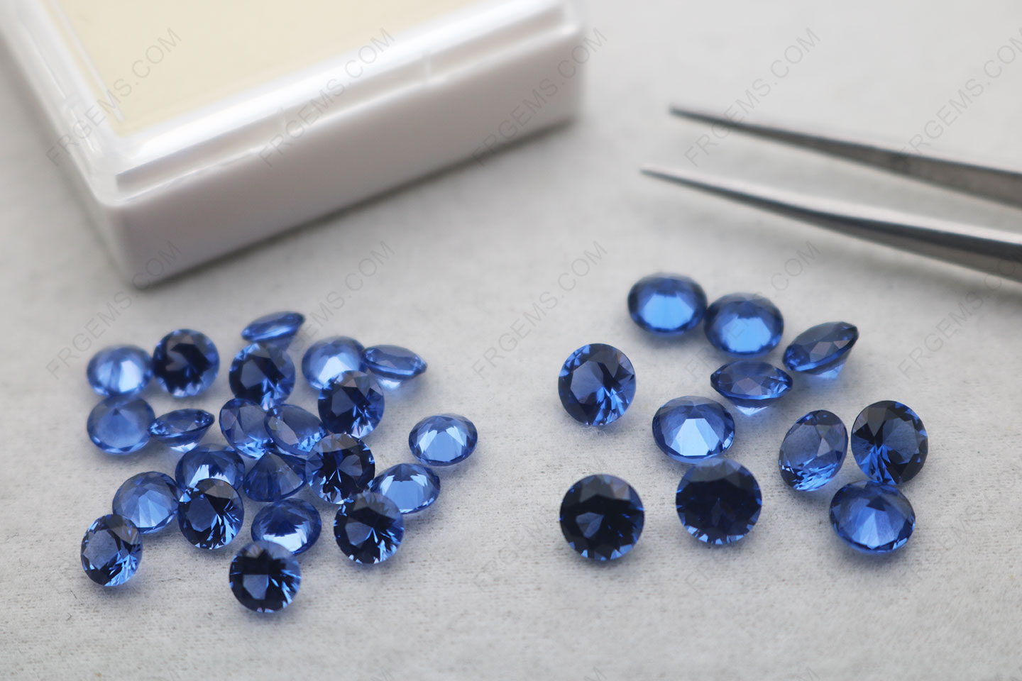 Nano Crystal Tanzanite Blue Color 128# Round Faceted 5.0mm and 6.0mm Loose Gemstones Bulk Wholesale