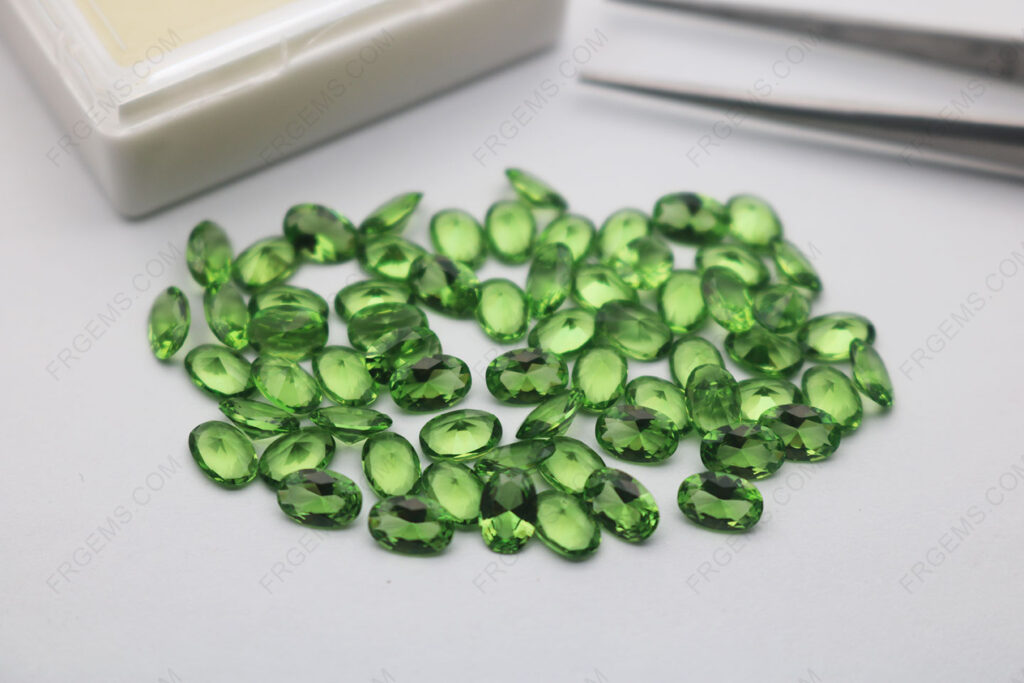 Nano-Peridot-Dark-color-#151-Oval-Shape-Faceted-Cut-6x8-Loose-gemstones-wholesale-IMG_8155