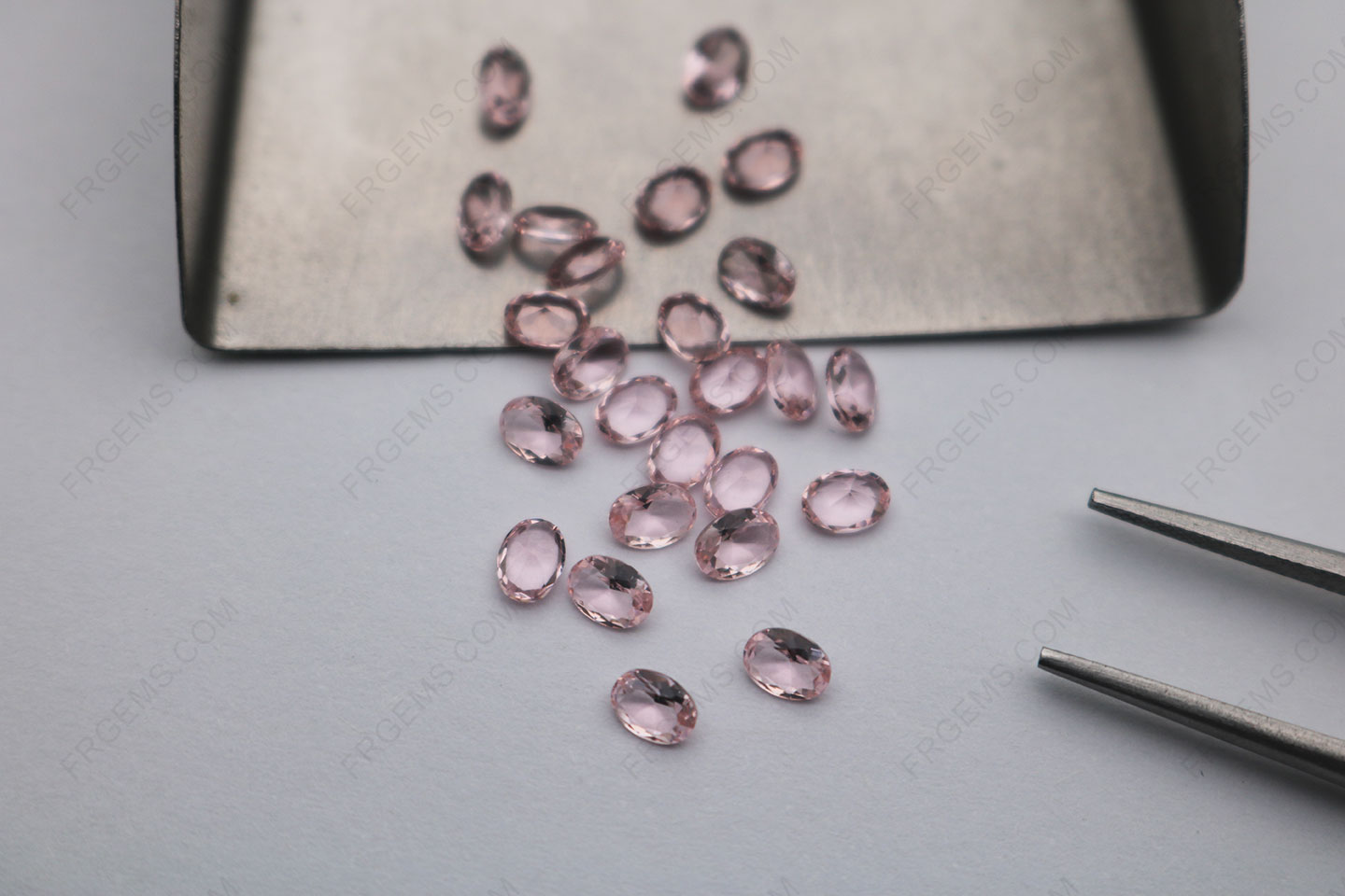 Nano crystal Morganite Peach Pink Color #180 Oval Shape 4x3mm faceted cut Gemstones