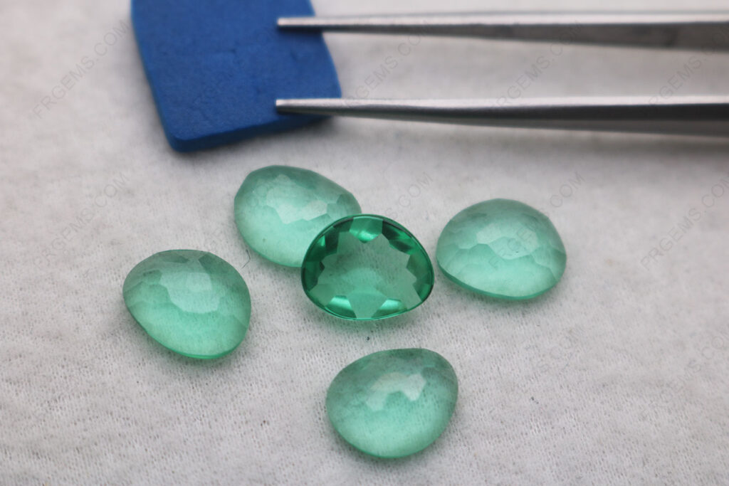 Nanosital-Light-emerald-green-color-#A785-Custom-shape-flat-bottom-irregular-Checkerboard-top-Cut-loose-Gemstones-Supplier-IMG_8326