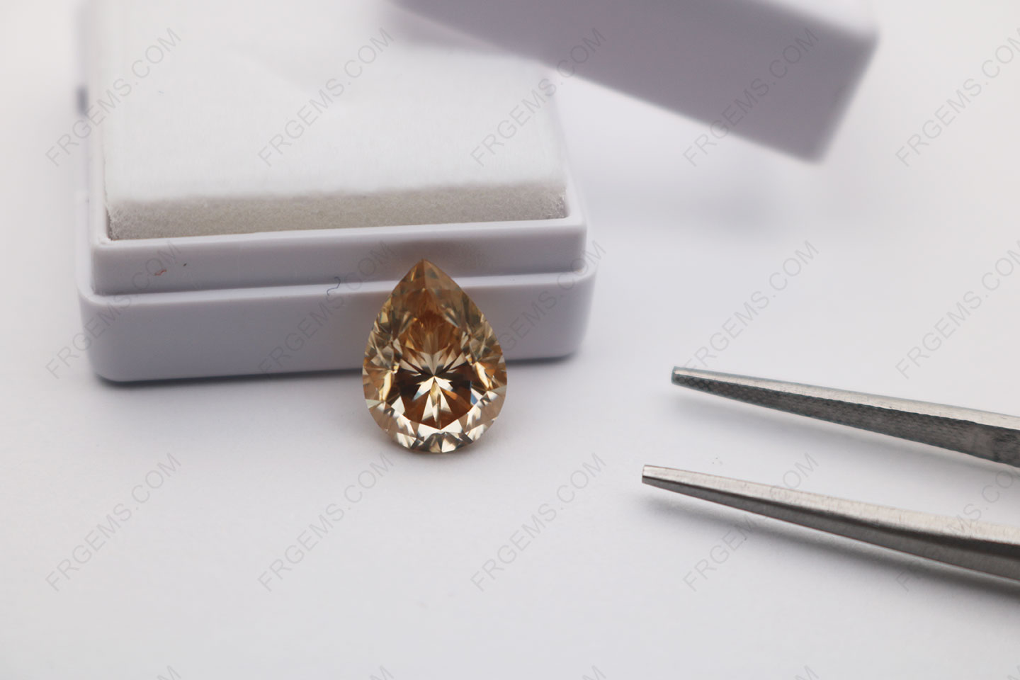 Pear Shape Loose Moissanite Champagne Color VVS Best quality 8x5mm faceted loose Gemstones