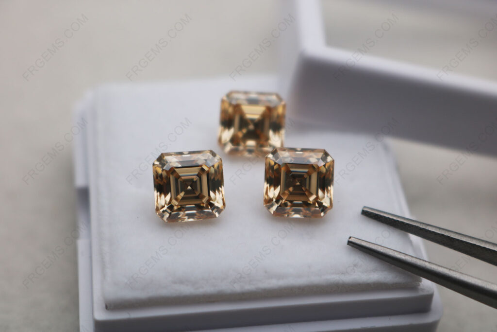 Wholesale-Loose-Moissanite-Champagne-Color-Asscher-cut-8X8mm-gemstones-at-Cheap-Price-IMG_8188