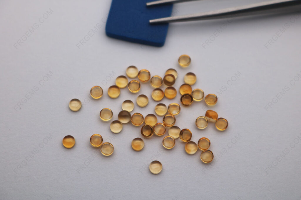 Wholesale-Loose-Natural-genuine-Citrine-yellow-Dark-Color-Round-Cabochon-3.0mm-Gemstones-IMG_8227