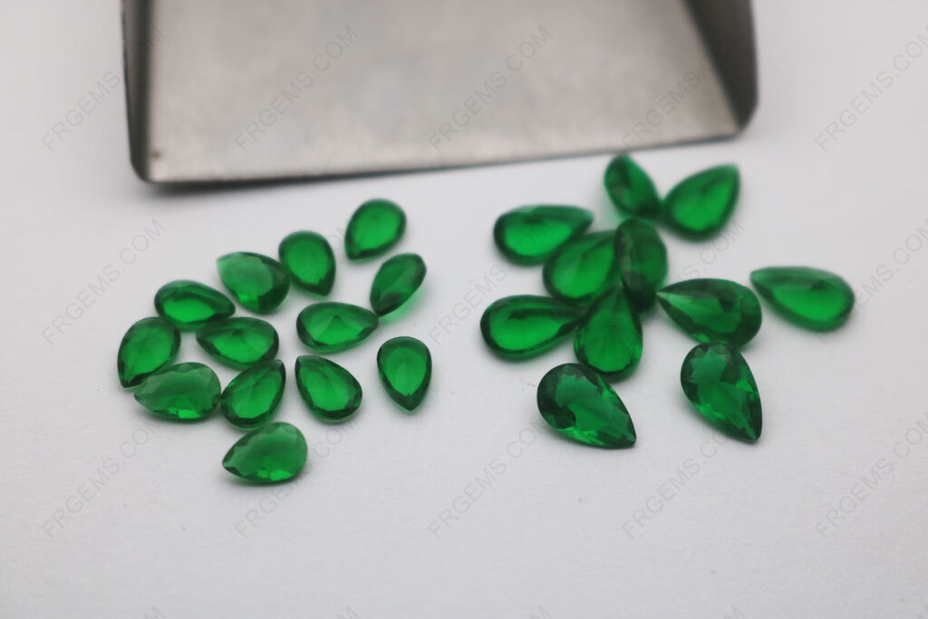 Glass-Emerald-Green-BG21#-Color-Pear-Faceted-cut-8x5mm-loose-gemstones-Suppliers-in-China-