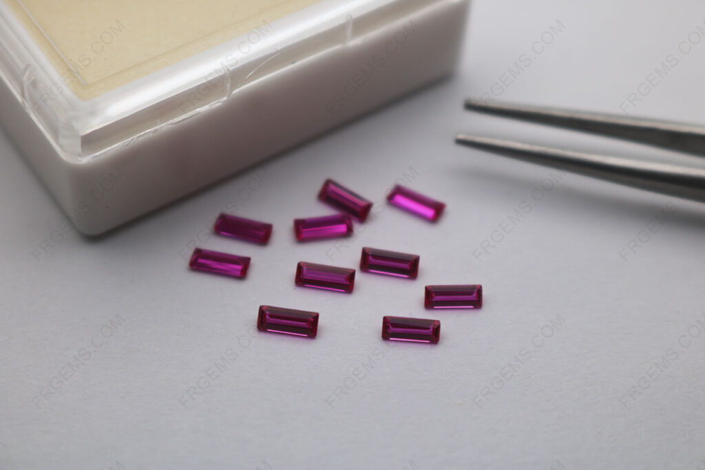Lab-Grown-Ruby-Red-Dark-Color-Rectangle-Baguette-5x2mm-Loose-Gemstones-wholesale-from-China-