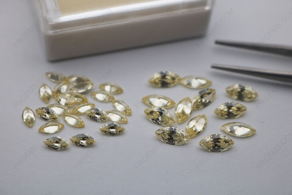 Loose-Cubic-Zirconia-Canary-Yellow-color-Marquise-shape-faceted-6x3mm-Loose-Gemstones-Suppliers-