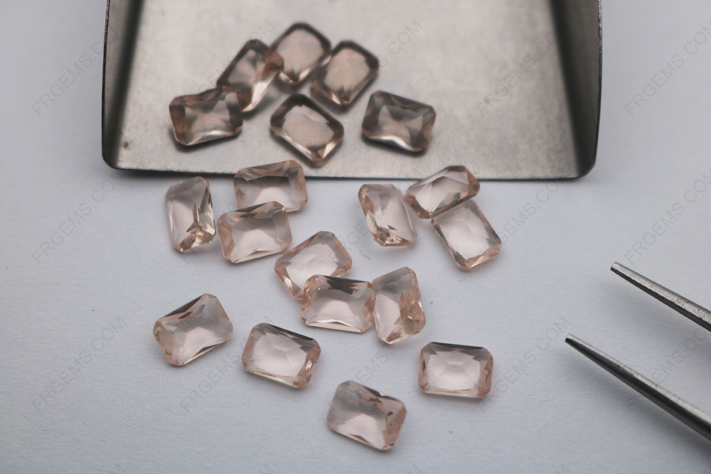 Loose-Glass-Champange-Color-BX42#-Octagon-shape-Radiant-7x5mm-Gemstones-Factory-from-China-