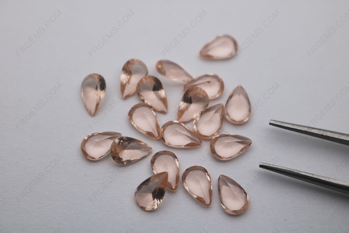 Glass Champagne Color BX42# Pear shape Faceted 8x5mm loose Gemstones China wholesale