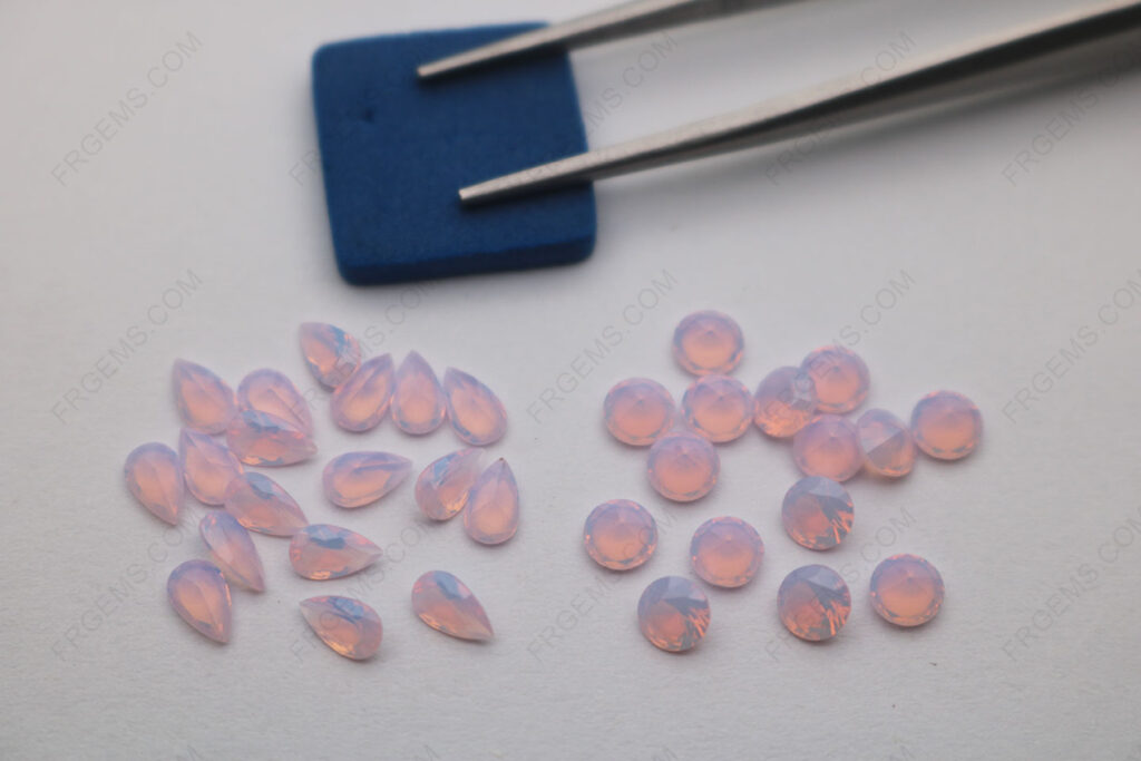 Loose-Nano-Crystal-Opaque-Opal-Pink-#283-Round-and-Pear-Shape-faceted-4.00mm-and-5x3mm-emstones-bulk-wholesale-